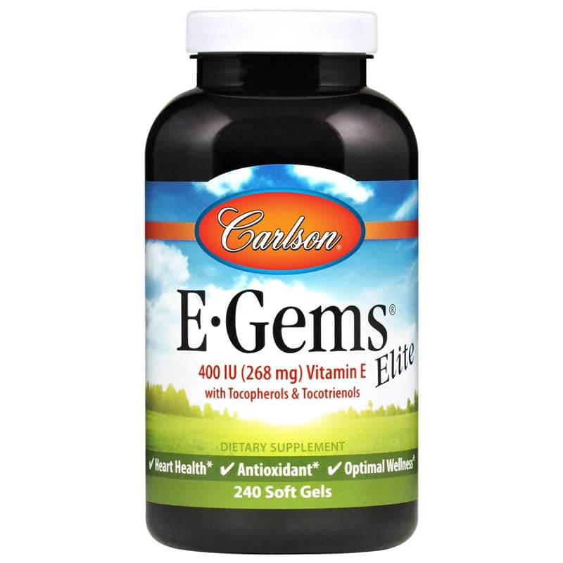 Carlson Labs E-Gems Elite 400 IU Natural Vitamin E 240 Softgels
