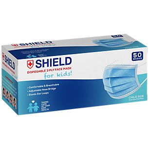 Non-Woven Disposable 3 Ply Face Masks for Kid's - Blue (50 Count)