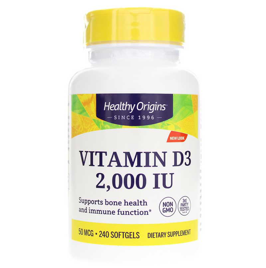 Healthy Origins Vitamin D3 2000 IU 240 Softgels