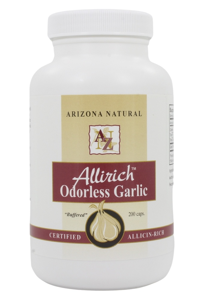 Arizona Natural - Allirich Odorless Garlic 500 mg. - 200 Capsules
