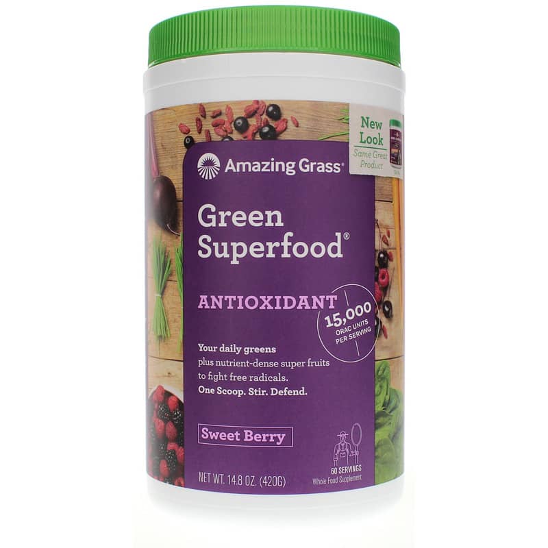 Amazing Grass Green Superfood Antioxidant Sweet Berry 60 Servings