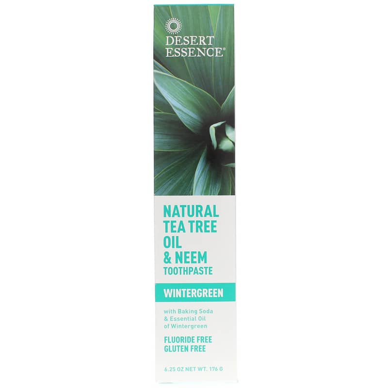 Desert Essence Tea Tree Oil Natural Toothpaste Wintergreen 6.25 Oz
