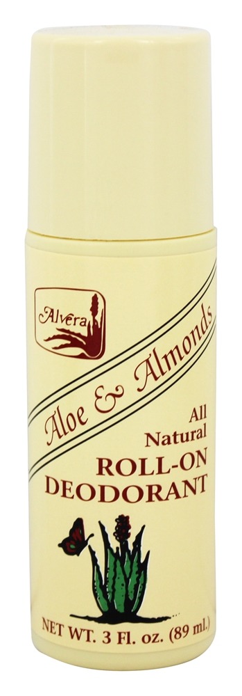 Alvera - All Natural Roll-On Deodorant Aloe & Almonds - 3 oz.