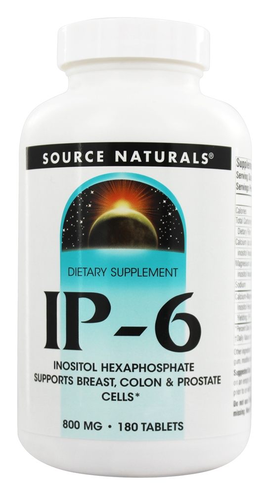 Source Naturals - IP6 Inositol Hexaphosphate 800 mg. - 180 Tablets