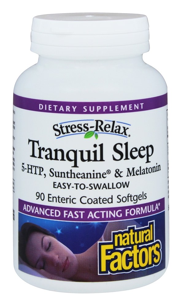 Natural Factors - Stress-Relax Tranquil Sleep 5-HTP Suntheanine & Melatonin - 90 Softgels