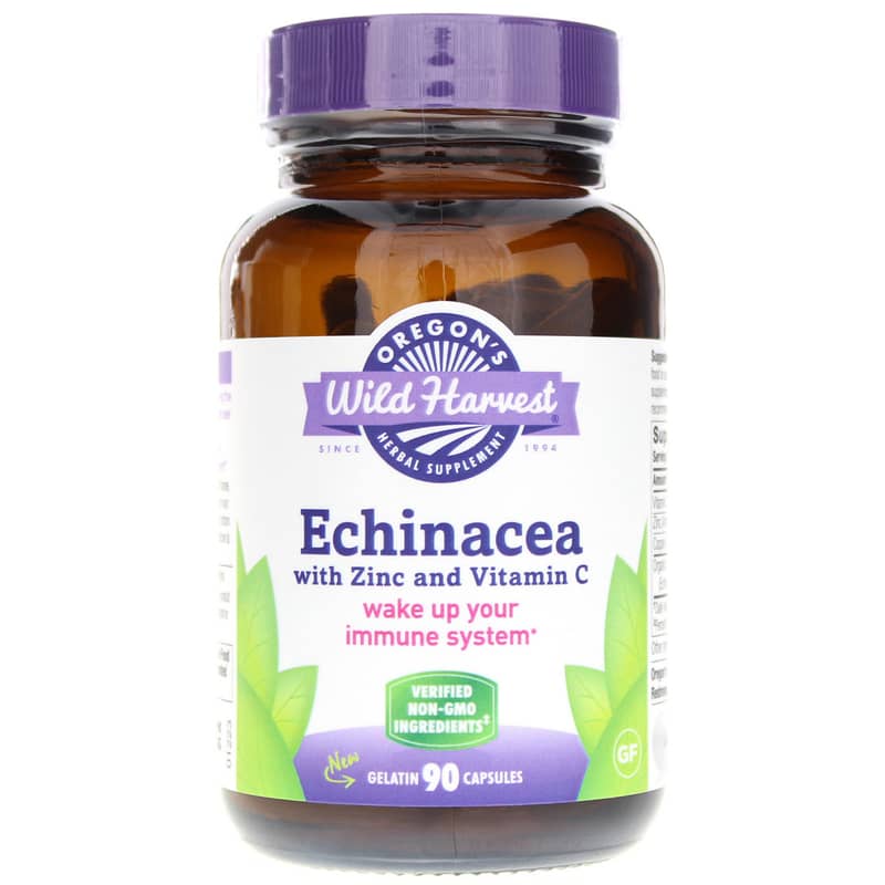 Oregons Wild Harvest Echinacea with Zinc & Vitamin C 90 Gel Capsules