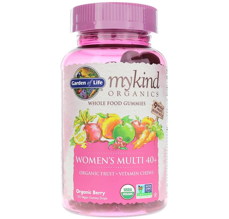 Garden of Life mykind Organics Women's Multi 40+ Whole Food Multivitamin Gummies 120 Gummies