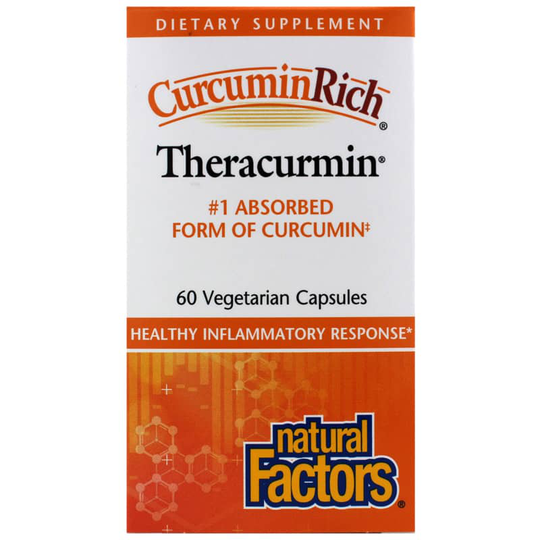 Natural Factors CurcuminRich Theracurmin 60 Veg Capsules