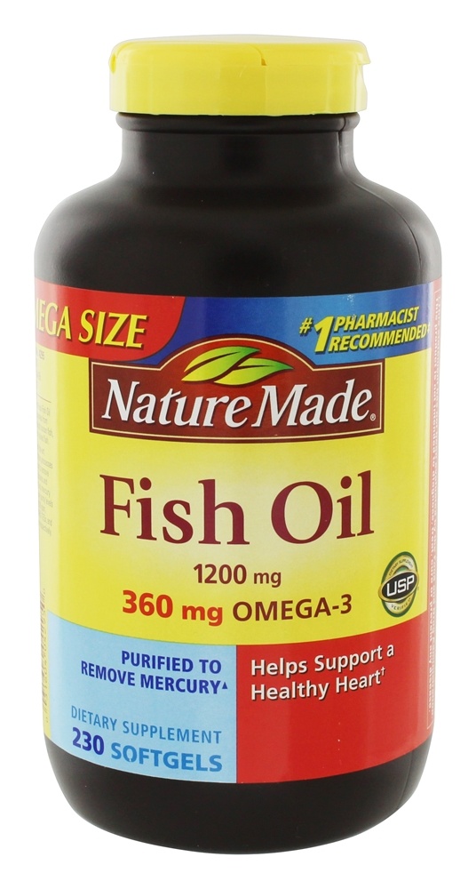 Nature Made - Omega-3 Fish Oil 1200 mg. - 230 Liquid Softgels