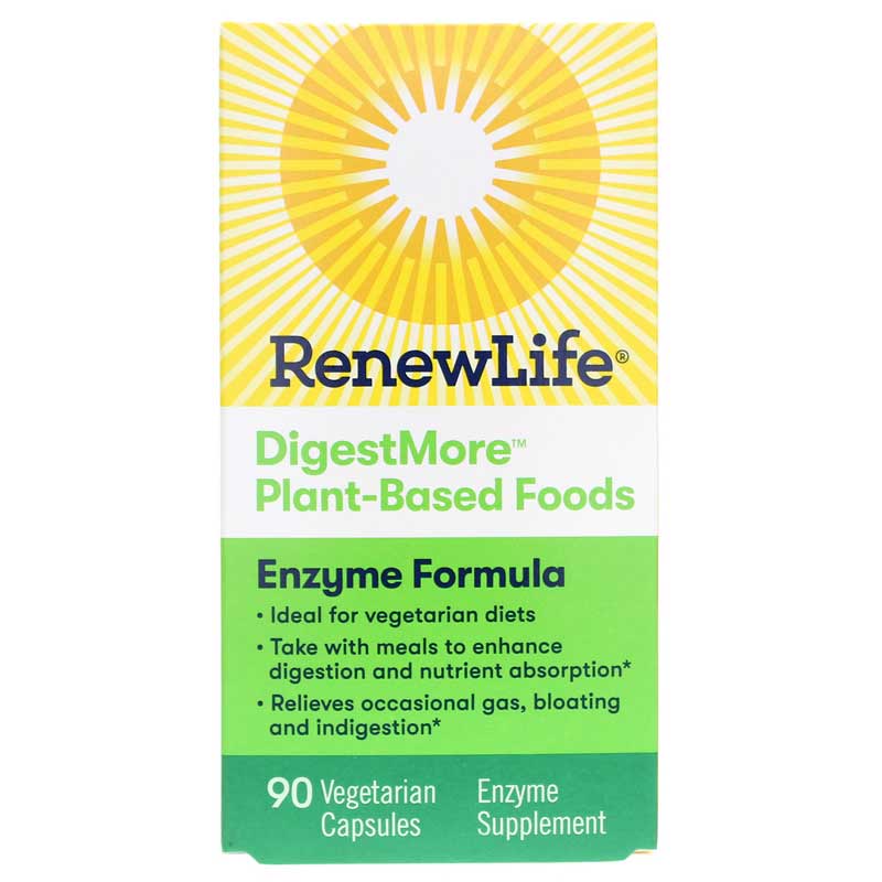 Renew Life DigestMore Plant-Based Foods Enzyme Formula 90 Veg Capsules