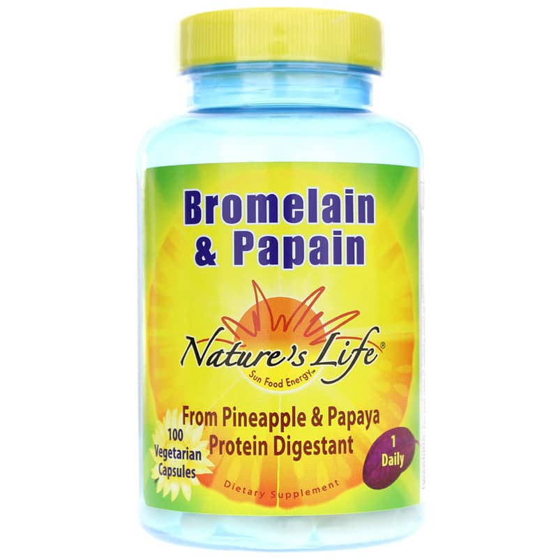 Natures Life Bromelain & Papain 100 Veg Capsules