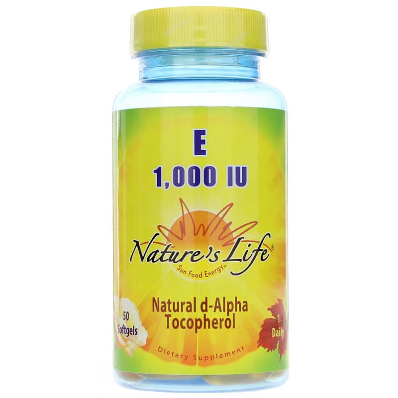 Natures Life E 1000 IU, 50 Softgels