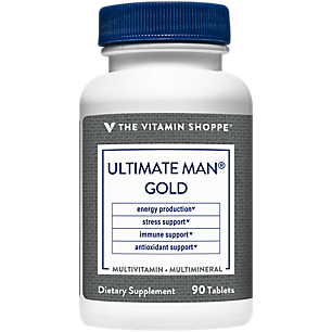 Ultimate Man Gold Multivitamin & Multimineral - Energy Production, Stress, Antioxidant & Immune Support (90 Tablets)
