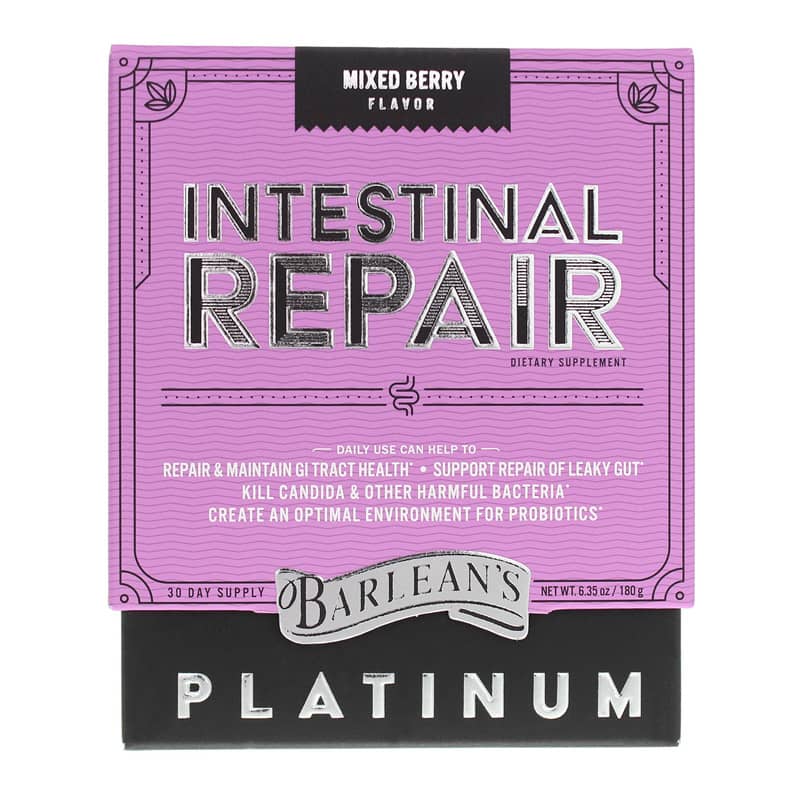 Barleans Organic Oils Intestinal Repair Powder in Natural Mixed Berry Flavor 6.35 Oz