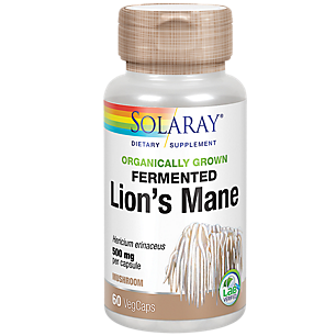 Organically Grown Fermented Lion's Mane Mushroom - 500 MG (60 Vegetable Capsules)