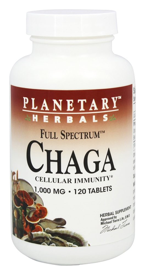 Planetary Herbals - Full Spectrum Chaga 1000 mg. - 120 Tablets