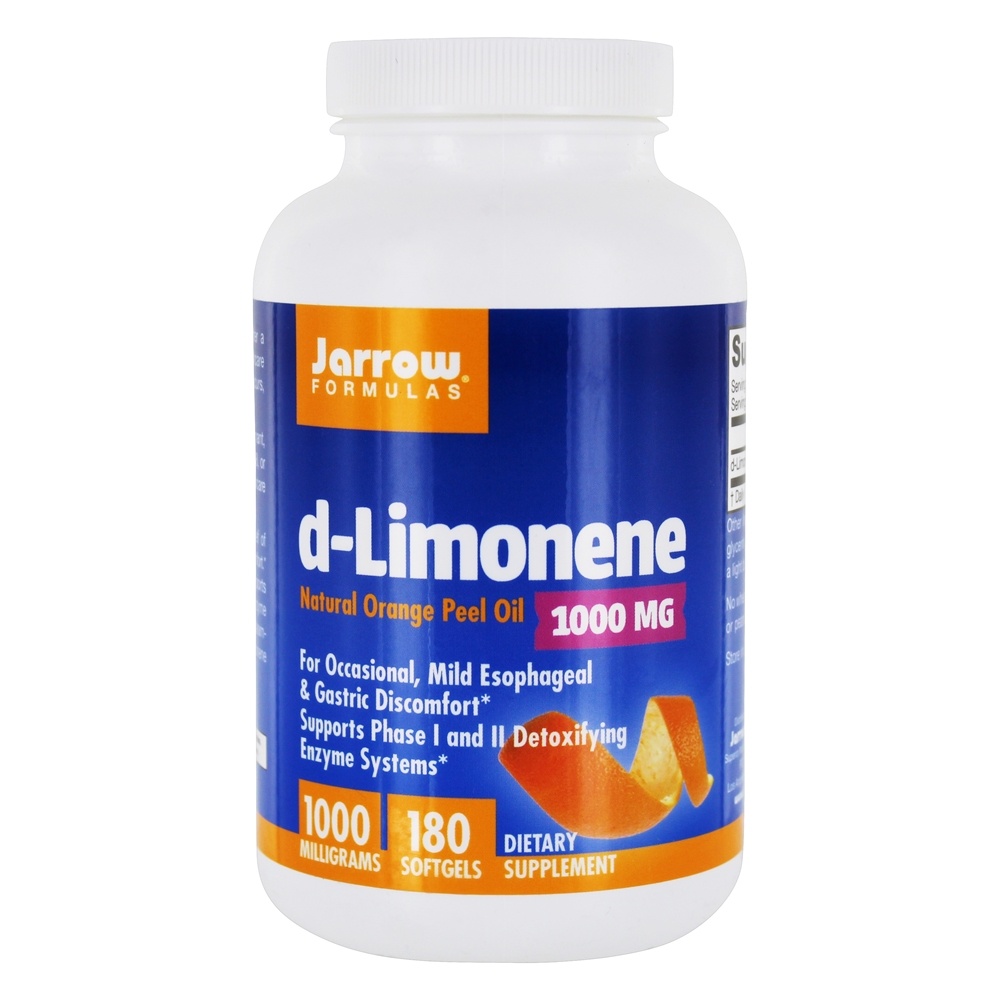 Jarrow Formulas - d-Limonene Natural Orange Peel Oil 1000 mg. - 180 Softgels