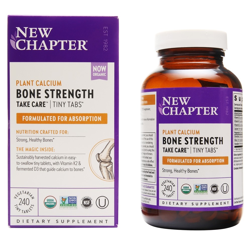 New Chapter - Plant Calcium Bone Strength Take Care Tiny Tabs - 240 Vegetarian Tablets