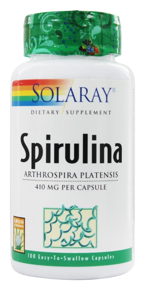 Solaray - Spirulina 410 mg. - 100 Capsules