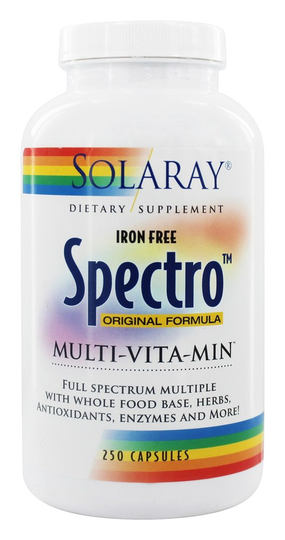 Solaray - Spectro Original Formula Multi-Vita-Min Iron-Free - 250 Capsules
