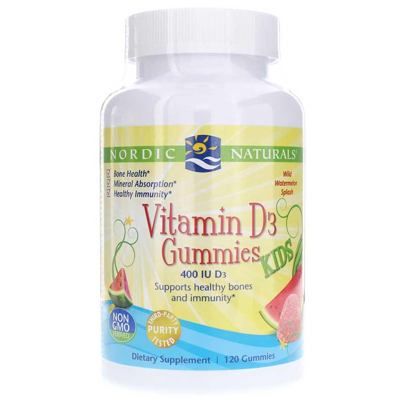 Nordic Naturals Vitamin D3 Gummies for Kids 400 IU 120 Gummies