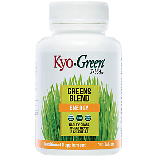 Kyo-Green Greens Blend for Energy - Barley, Wheat Grass & Chlorella (180 Tablets)
