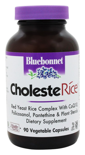 Bluebonnet Nutrition - CholesteRice Red Yeast Rice Complex - 90 Vegetarian Capsules