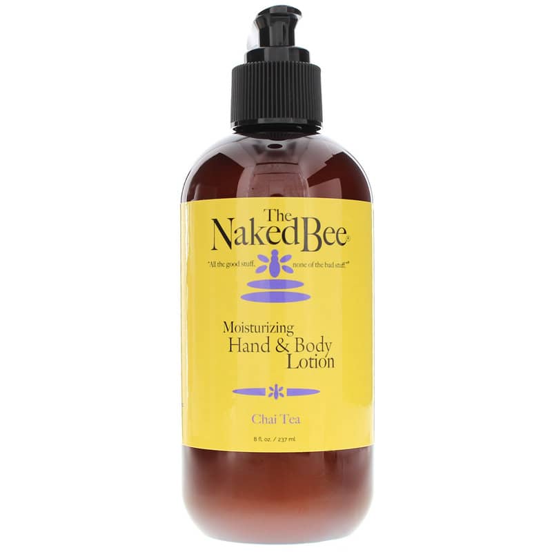 Naked Bee Moisturizing Hand & Body Lotion Chai Tea 8 Oz