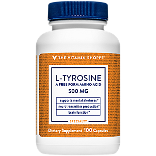 L-Tyrosine - Supports Mental Alertness, Neurotransmitter Production & Brain Function - 500 MG (100 Capsules)