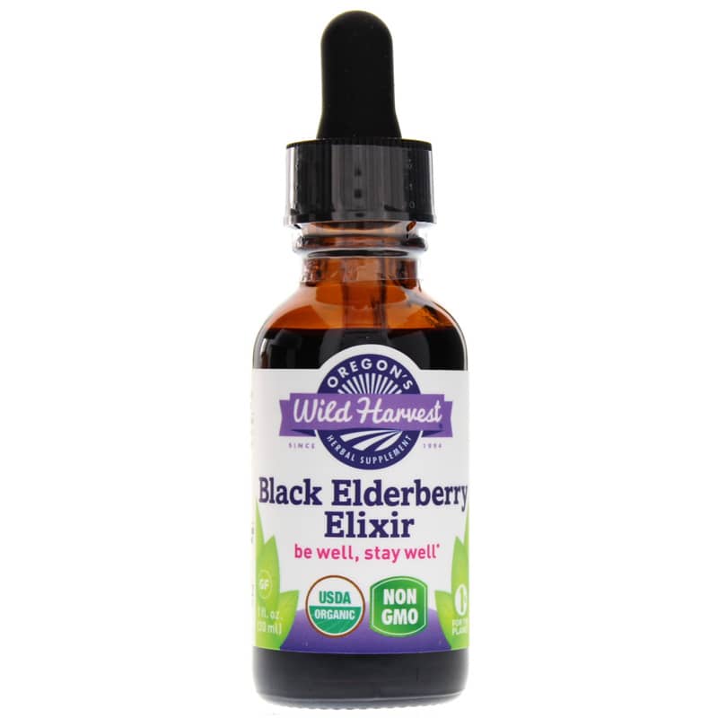Oregons Wild Harvest Black Elderberry Elixir 1 Oz