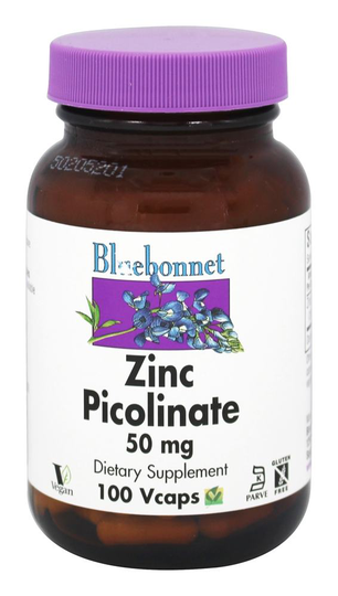 Bluebonnet Nutrition - Zinc Picolinate 50 mg. - 100 Vegetarian Capsules