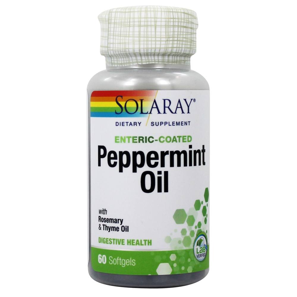 Solaray - Peppermint Oil Enteric Coated - 60 Softgels