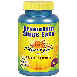 Bromelain Sinus Ease with Vitamin C & Quercitin (100 Vegetarian Capsules)