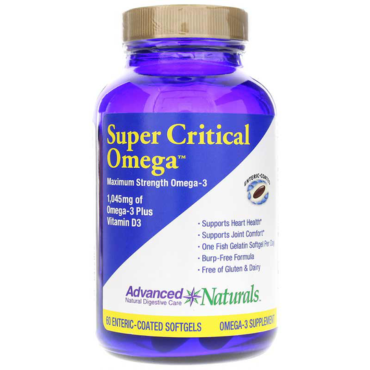 Advanced Naturals Super Critical Omega 60 Enteric Coated Softgels