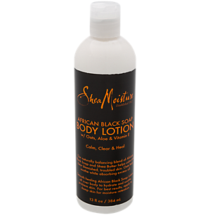 African Black Soap Body Lotion with Oats, Aloe & Vitamin E (13 Fluid Ounces)