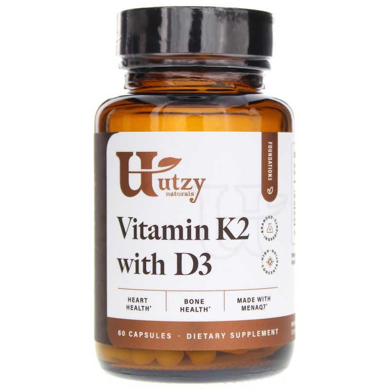 Utzy Naturals Vitamin K2 with D3 60 Capsules