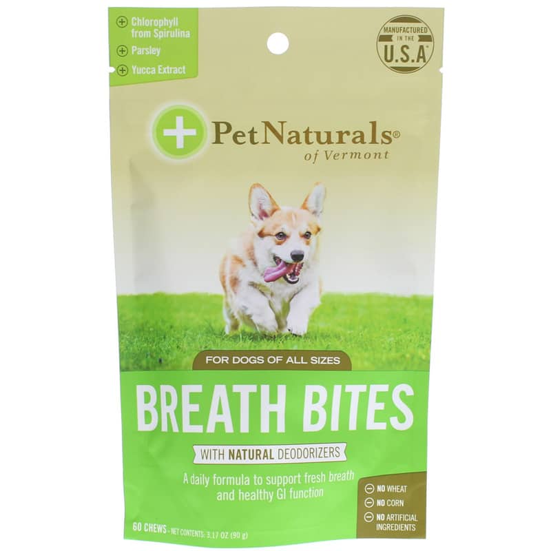 Pet Naturals Of Vermont Breath Bites for Dogs of All Sizes 60 Chewables