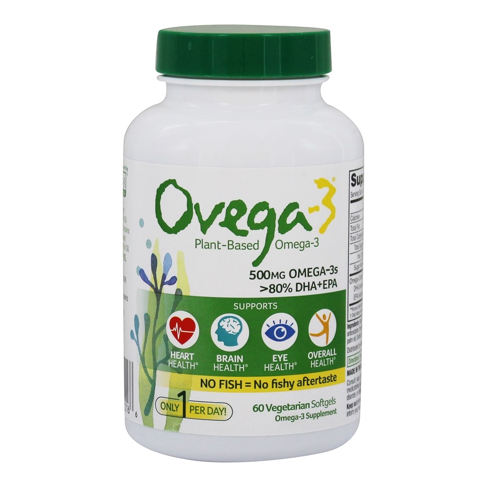 Ovega-3 - Omega-3 DHA EPA 500 mg. - 60 Vegetarian Softgels
