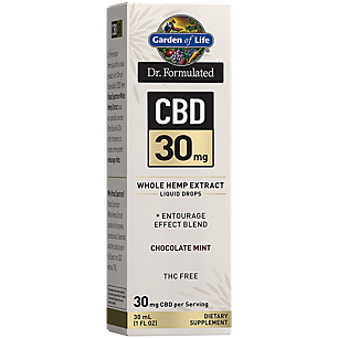 Dr. Formulated CBD Whole Hemp Extract Liquid Drops - 30 MG Per Serving - THC Free - Chocolate Mint (1 fl oz)