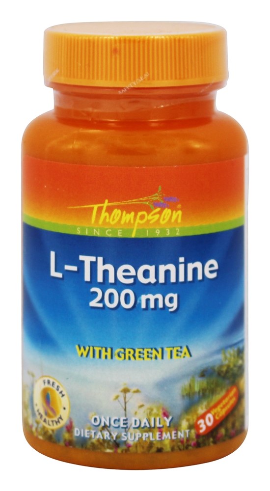 Thompson - L-Theanine with Green Tea 200 mg. - 30 Vegetarian Capsules