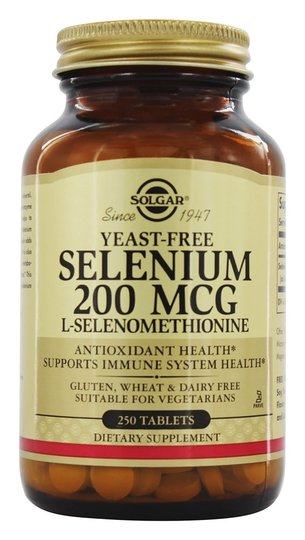 Solgar - Selenium 200 mcg. - 250 Tablets Formerly Seleno 6