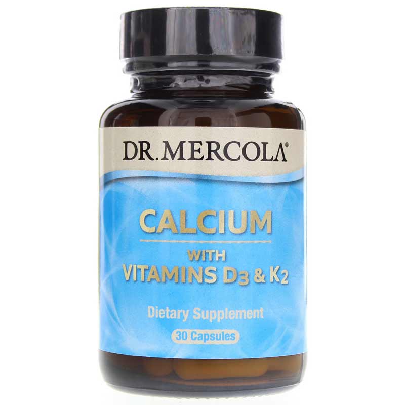 Dr. Mercola Calcium with Vitamins D3 & K2 30 Capsules