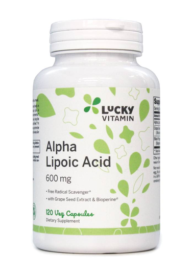 LuckyVitamin - Alpha Lipoic Acid 600 mg. - 120 Veg Capsules