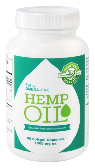 Manitoba Harvest - Hemp Seed Oil Essential Fatty Acid Supplement 1000 mg. - 60 Capsules
