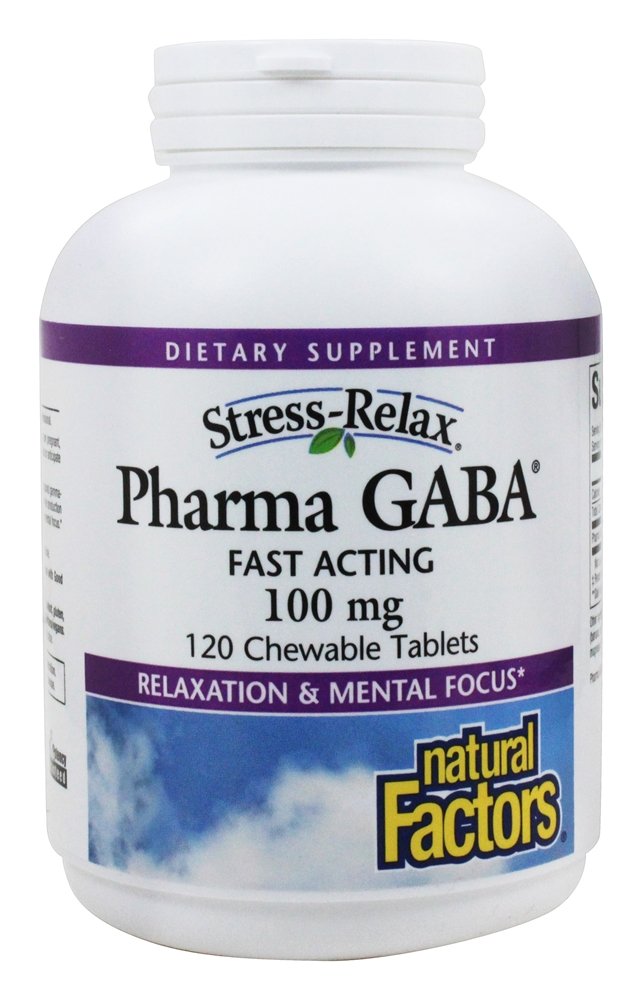 Natural Factors - Stress-Relax Pharma GABA Fast Acting - 120 Chewable Tablets