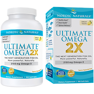Ultimate Omega 2X - 2,150 MG Omega-3s - Lemon (180 Softgels)