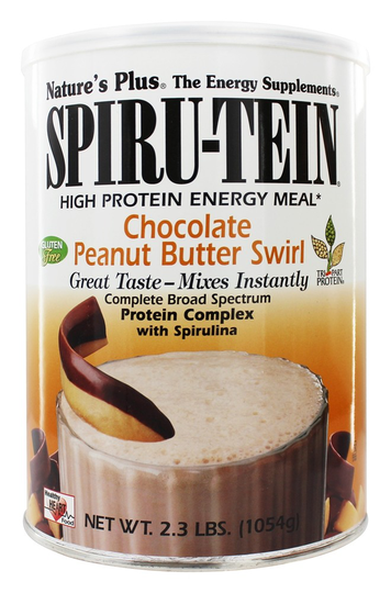 Natures Plus - Spiru-Tein High Protein Energy Meal Chocolate Peanut Butter Swirl - 2.3 lbs.