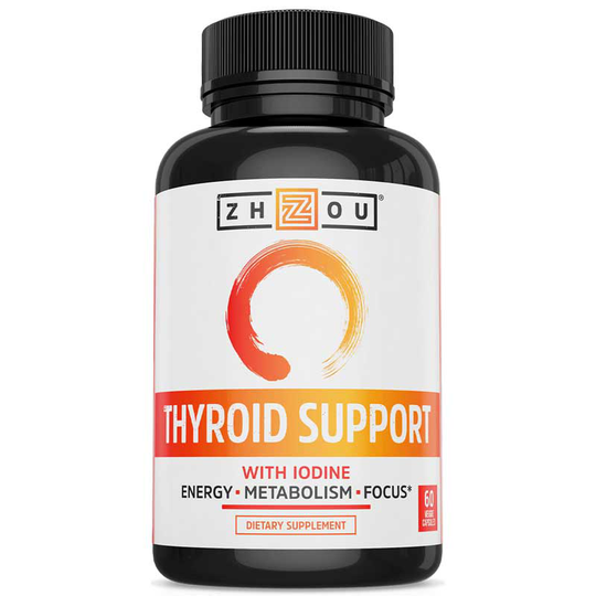 Zhou Nutrition Thyroid Support with Iodine 60 Veg Capsules