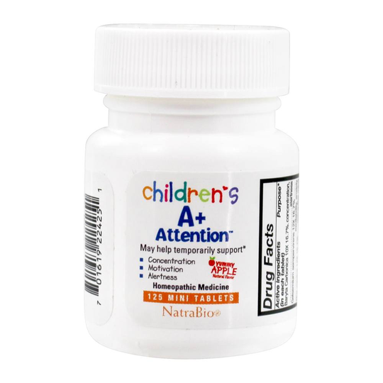 NatraBio - Children's A Attention Yummy Apple - 125 Chewable Tablets
