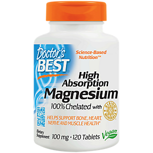 100% Chelated w/ Albion Minerals - Helps Support Bone, Heart, Nerve and Muscle Health (120 Tablets)